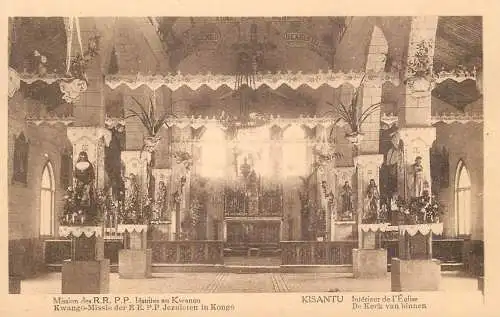 Congo Mission de RRPP Jesuites au Kwango Kisantu interieur de l'Eglise