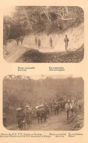 Congo Mission de RRPP Jesuites au Kwango route carrossable Karweg