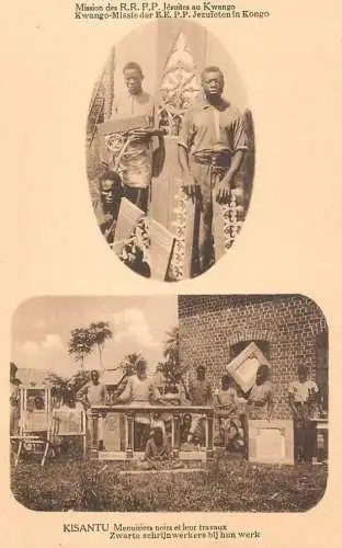 Congo Mission de RRPP Jesuites au Kwango Kisantu menuisiers