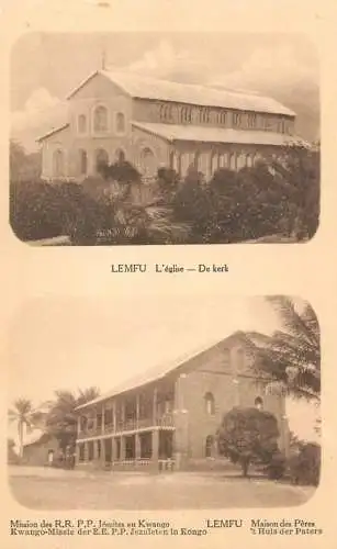 Congo Mission des RRPP Jesuites au Kwango Lemfu léglise de kerk maison des Peres