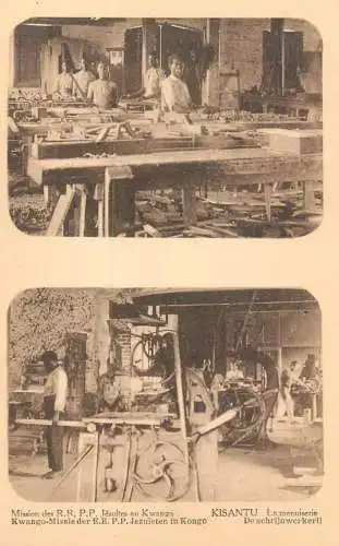 Congo Mission des RRPP Jesuites au Kwango Kisantu la menuiserie