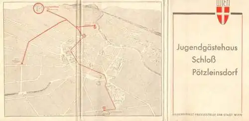 Austria Wien Jugendgastehaus Schloss Pötzleinsdorf 1954 - 7 leporello postcards book folder