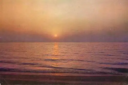 Postcard Romania rasarit de soare la mare 1968