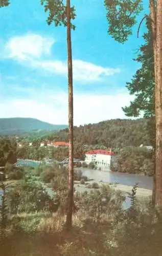 Postcard Romania Calimanesti pe malul Oltului