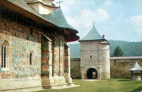 Postcard Romania Manastirea Vatra Moldovitei 1966
