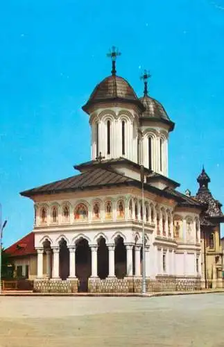 Postcard Romania Targu Jiu Biserica Sfintii Voievozi 1969