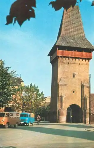 Postcard Romania Medias turnul cetatii 1968