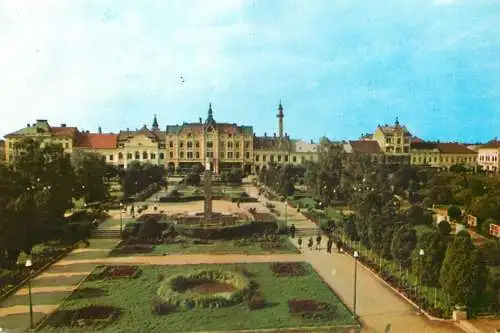 Postcard Romania Satu Mare Piata Libertatii 1968