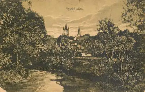 Postcard Czech Republic Vysoke Myto