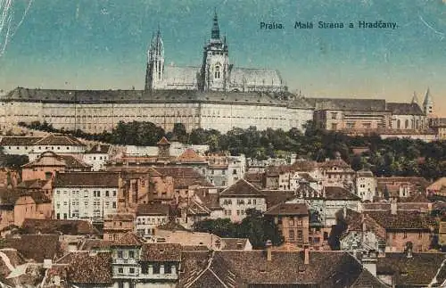 Postcard Czech Republic Prague Mala Strane a Hradcany