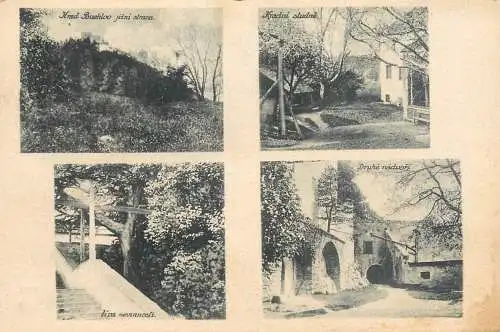 Postcard Czech Republic Buchlov Castle multi view