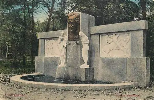 Postcard Czech Republic Franzensbad Goethe denkmal