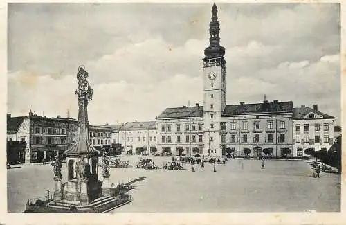 Postcard Czech Republic Litovel Namesti Premysta Otakara 1942