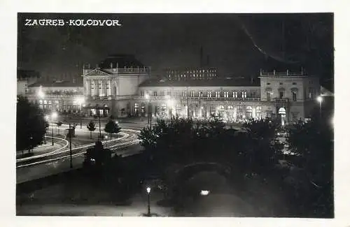 Postcard Croatia Zagreb Kolodvor