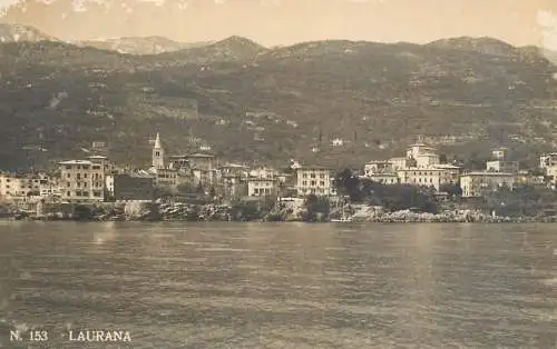 Postcard Croatia Laurana coast scene