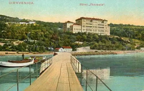 Postcard Croatia Cirkvenica Hotel Therapia