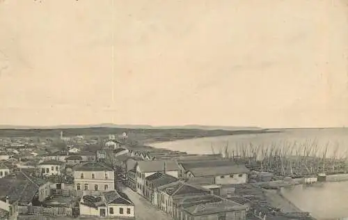 Postcard Croatia coastala scene panorama