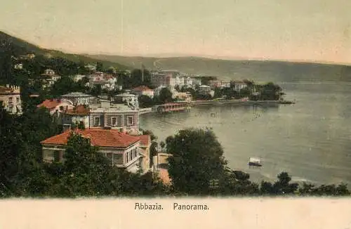 Postcard Croatia Abbazia panorama