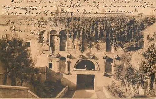 Postcard Croatia Split Porta Aurea