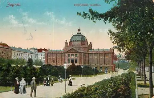 Postcard Croatia Zagreb Umjetnicki paviljon