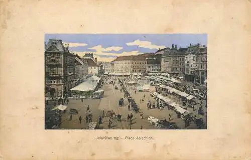 Postcard Croatia Jelacicev trg Place Jelachich