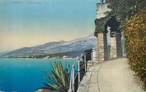 Postcard Croatia Abbazia Sudstrand