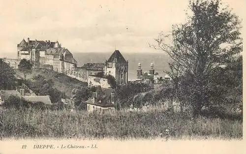 Postcard France Dieppe le chateau