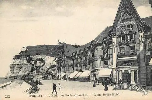 Postcard France Etretat l'hotel des Roches Blanches White Rocks hotel
