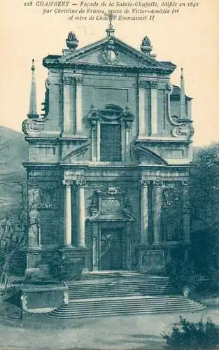 Postcard France Chambery facade de la Sainte Chapelle