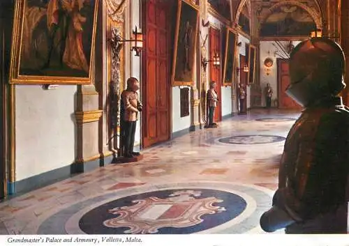 Postcard Malta Grandmaster's palace and armoury Valletta