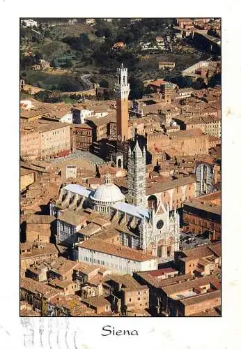 Postcard Italy Siena cathedral and municipal palace 2009