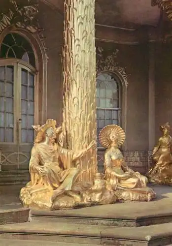 Postcard Germany Potsdam schloss Sanssouci chinese tea-house entrance hall