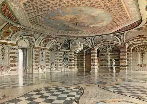 Postcard Germany Potsdam schloss Sanssouci shell hall