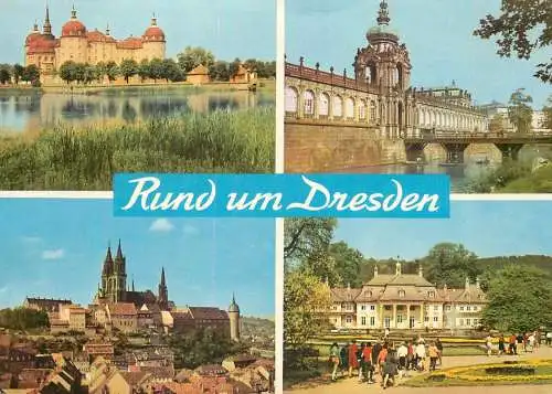 Postcard Germany rund um Dresden Pillnitz castle