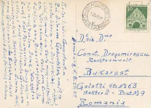 Postcard Germany Hamburg 1969