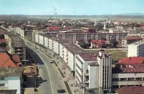 Postcard Romania Bacau Marasesti street 1968