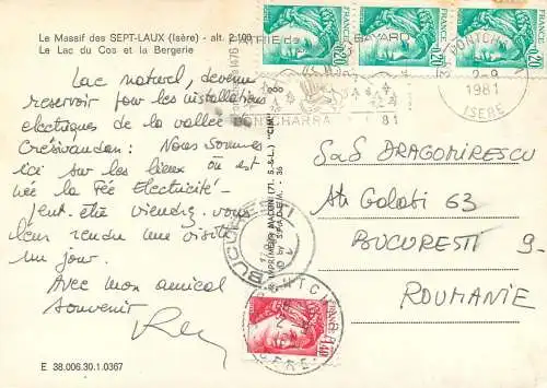 Postcard France Isere Sept Laux 1981