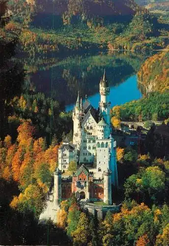 Postcard Germany Royal castle Neuschwanstein 1981