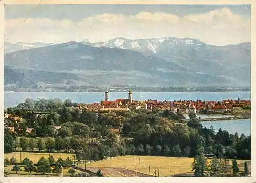 Postcard Germany blick vom Hoyerberg auf Lindau 1955