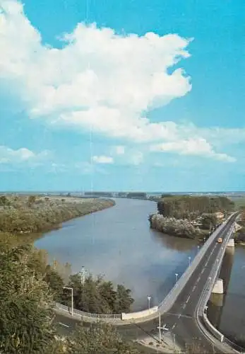Postcard Hungary Tokaj junction of Tisza and Bodrog rivers