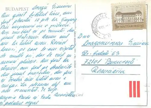 Postcard Hungary Budapest Buda castle and macheta
