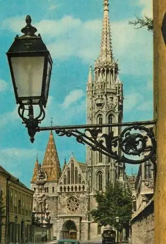 Postcard Hungary Budapest Mattias church