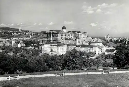Postcard Hungary Budapest castle view