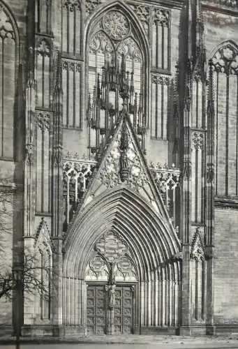 Postcard Germany Magdeburg Dom Westportal 1967