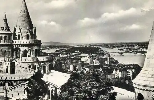 Postcard Hungary Budapest fisherman bastion