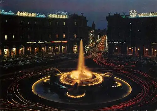 Postcard Italy Rome night view