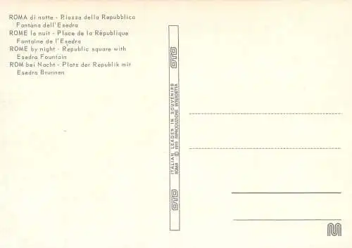 Postcard Italy Rome night view