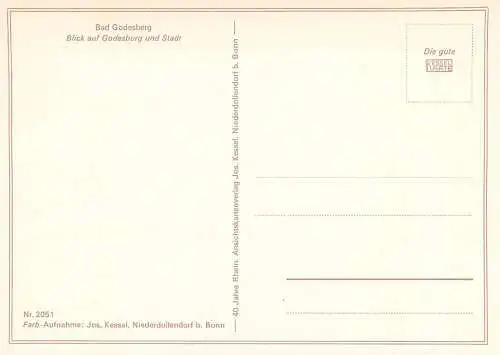 Postcard Germany Bad Godesberg am Rhein Seven mountains