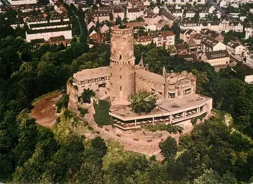 Postcard Germany Bad Godesberg am Rhein aerial of monument