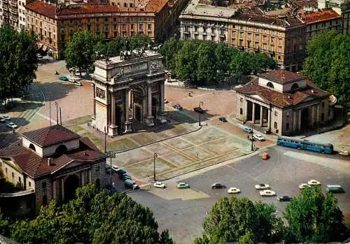 Postcard Italy Milano arch of peace 1969